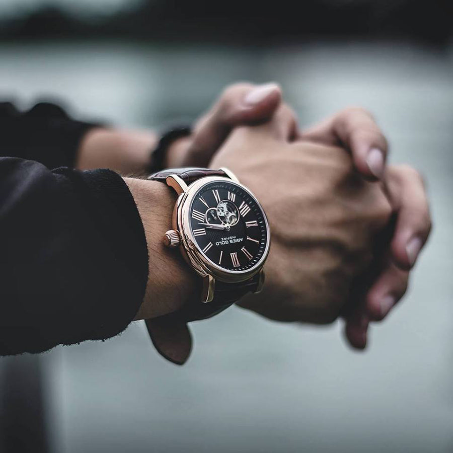Aries gold G 902 Men Automatic / Black strap