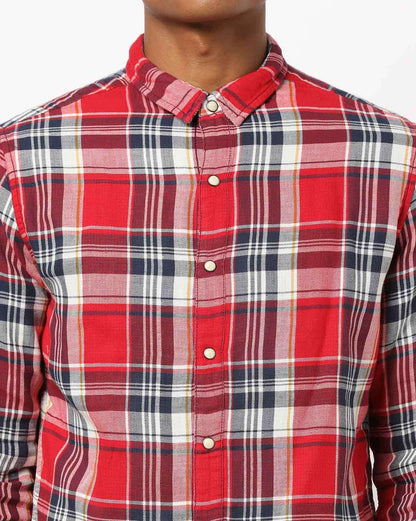 Levi's Casual Men's Checked Slim Fit Reversible Shirt