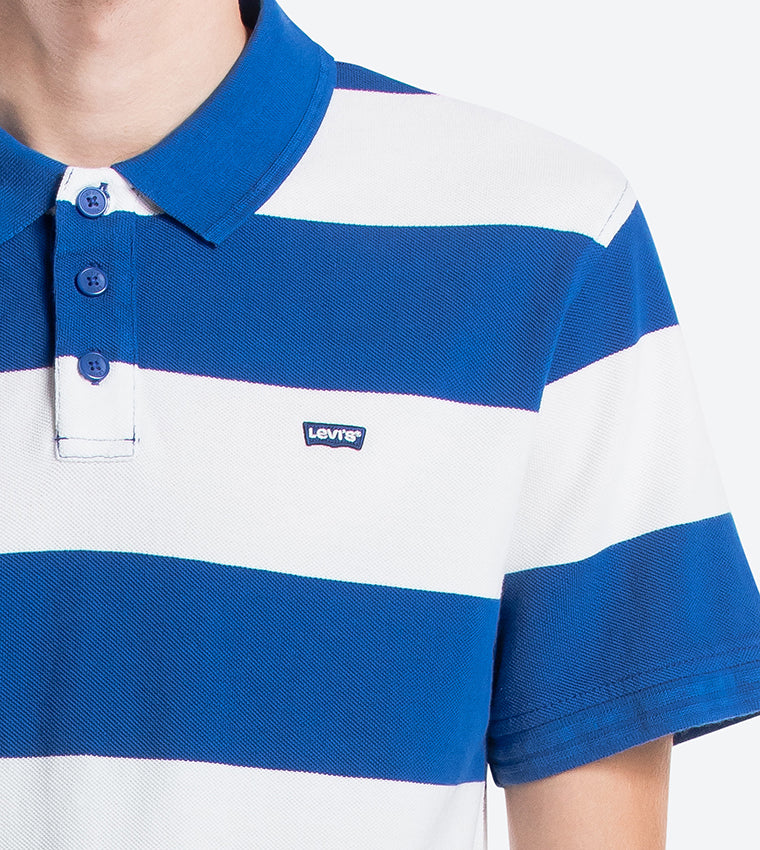 Levi's Stripes Classic Collar Polo Shirt - Blue 22401-0076