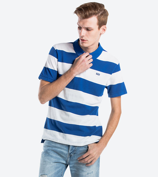 Levi's Stripes Classic Collar Polo Shirt - Blue 22401-0076