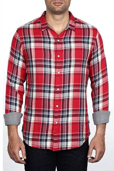 Levi's Casual Men's Checked Slim Fit Reversible Shirt