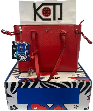 KTD Leather Tote Bag KTD-536 Rouge Vermillon by Kenzo Takada