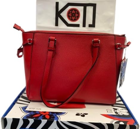 KTD Leather Tote Bag KTD-536 Rouge Vermillon by Kenzo Takada