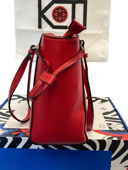 KTD Leather Tote Bag KTD-536 Rouge Vermillon by Kenzo Takada