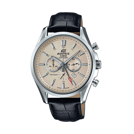 Casio Edifice Casio EFB-504JL-7ADR Men Black Leather strap