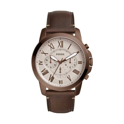 Fossil FS5344 Men Brown Leather Strap