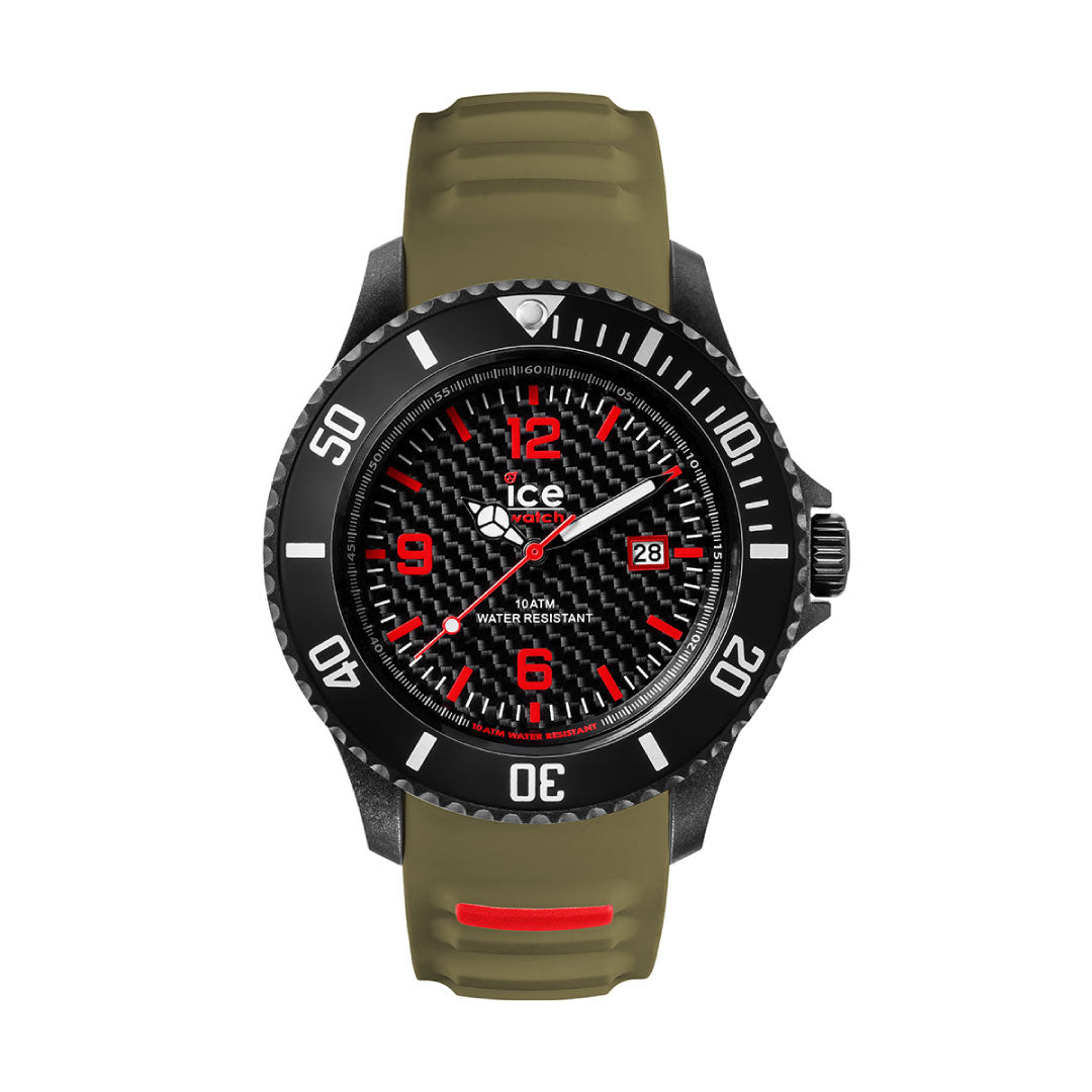 Ice watch CA.3H.BKA.B.S.15 Men Green Silicone Rubber Strap