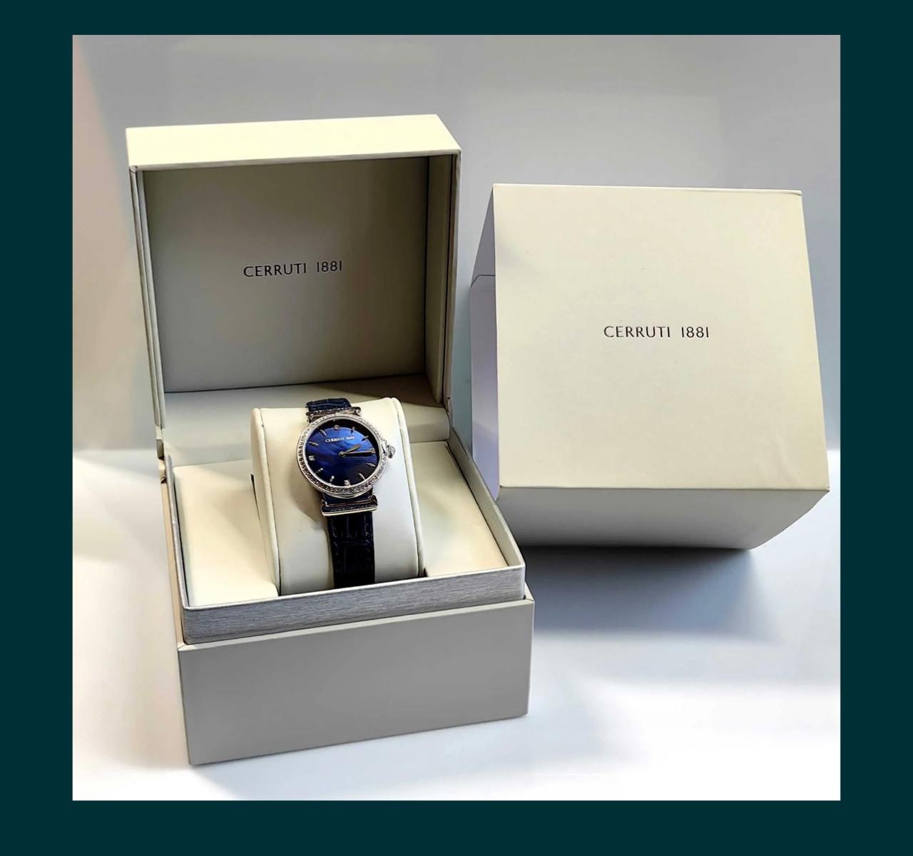 Cerruti 1881 CRM22702 Women Blue dial / Blue leather