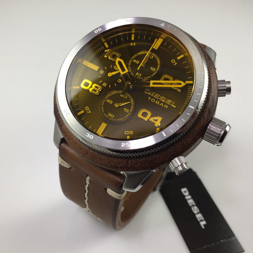 Diesel DZ4440 Men Brown Leather Strap