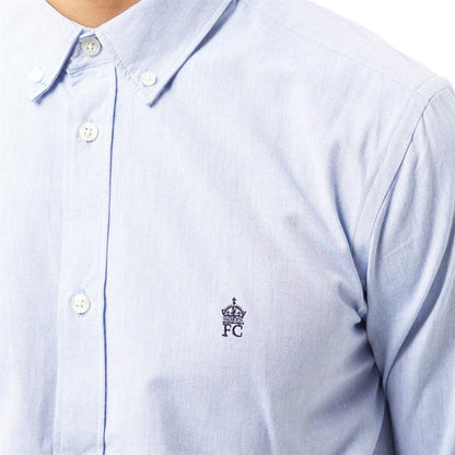 French Connection Men’s Oxford Long Sleeve Shirt Sky/Marine