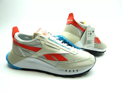 Reebok Men's Classic Leather Legacy Running Shoes Alabaster/Chalk/Laser Red