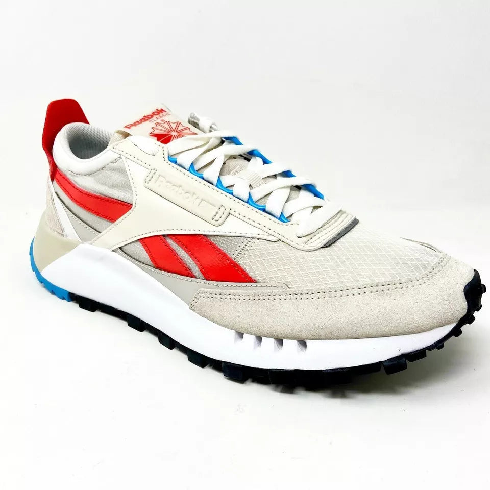 Reebok Men's Classic Leather Legacy Running Shoes Alabaster/Chalk/Laser Red